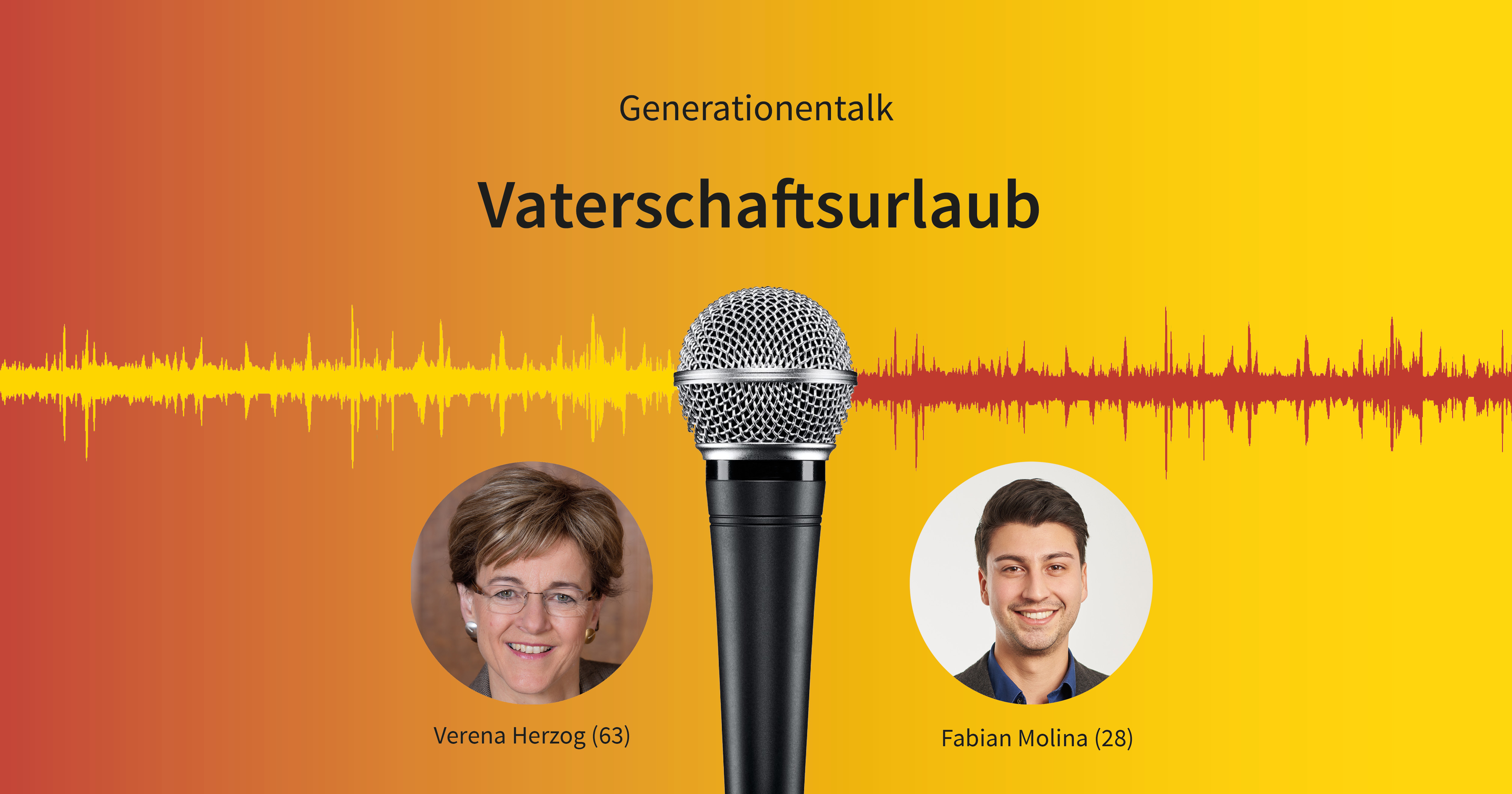 Kommt die Elternzeit? Verena Herzog (SVP) und Fabian Molina (SP) im Generationentalk